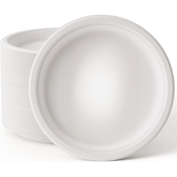 10 Inch Biodegradable Bagasse Heavy-Duty Plates