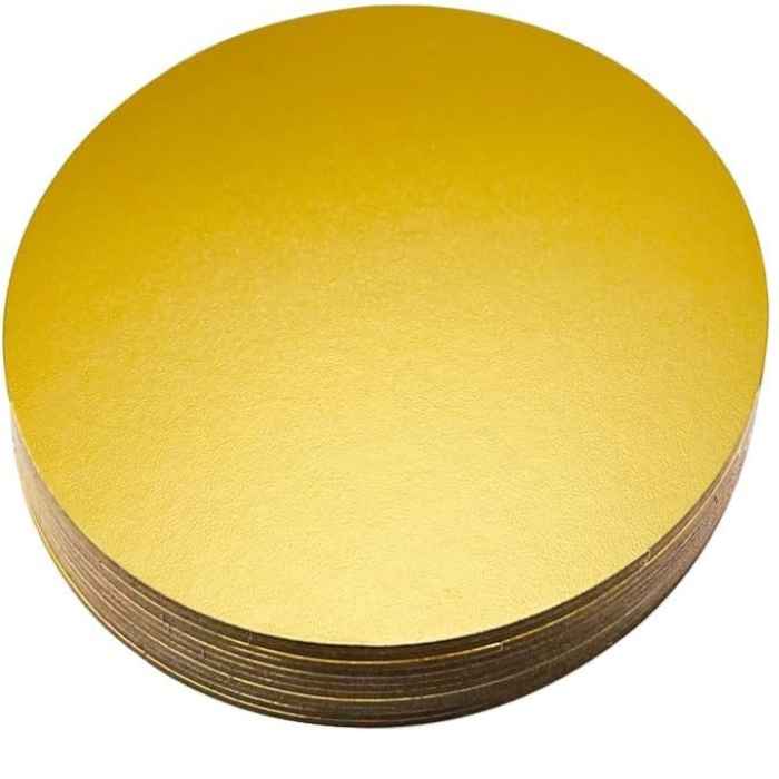 10" Gold Non Stick Cardboard Cake Boards – Non-Sticky Round Cake Base for Parties & Events