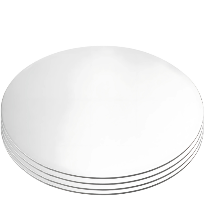 12" Silver Non Stick Cardboard Cake Boards – Non-Sticky Round Cake Base for Parties & Events