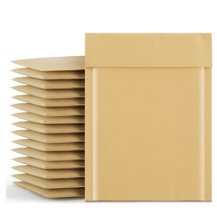 A5 Kraft Poly Bubble Mailers (6x9 Inches / 16x23x4 CM Flap) – Self-Seal Envelopes for Shipping, Mailing & E-commerce Packaging