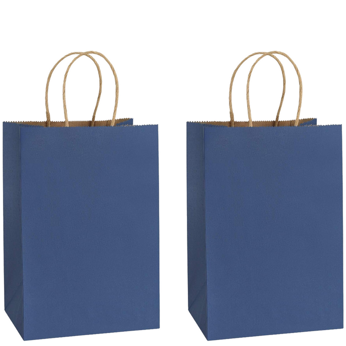 Gifts Paper Bag (22x10x26 CM) 100 GSM Dark Blue with Twisted Handles – Bulk Party & Gift Packaging