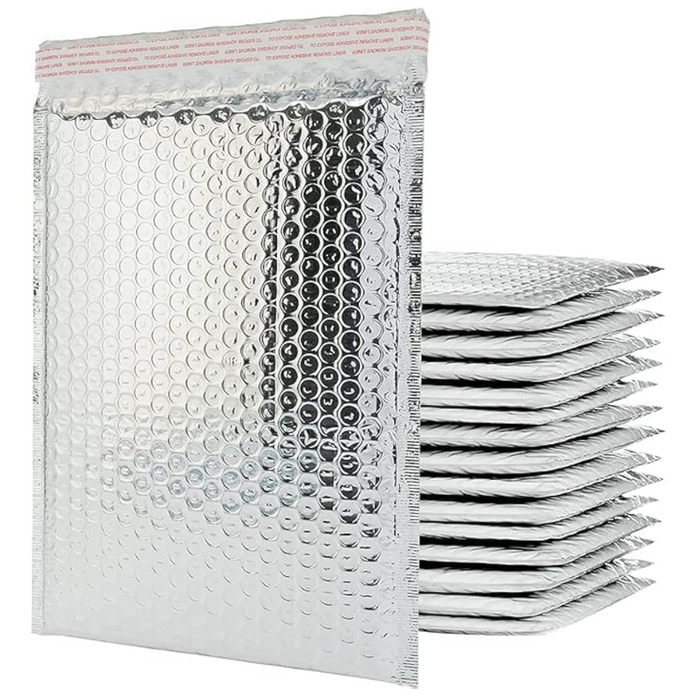 A3 Metalic Poly Bubble Mailers (12x17 Inches / 32x45x4 CM Flap) – Self-Seal Envelopes for Shipping, Mailing & E-commerce Packaging