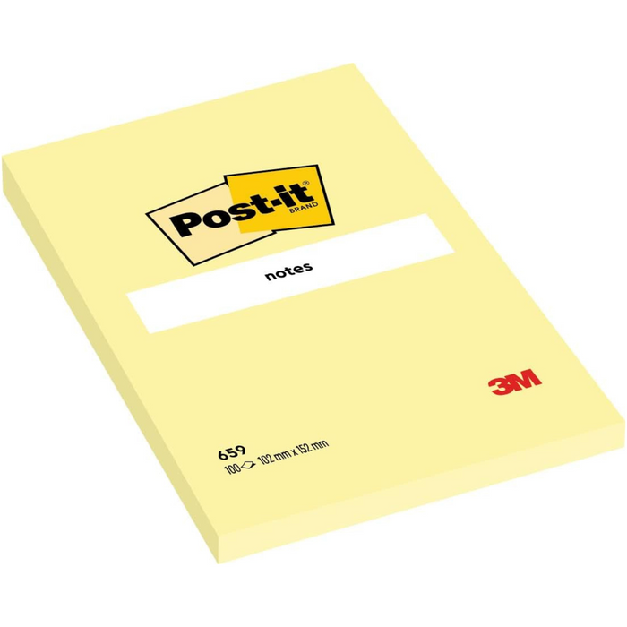 Post-it Notes Canary Yellow 659 , 4 x 6 in (101 x 152 mm), 1 Pad