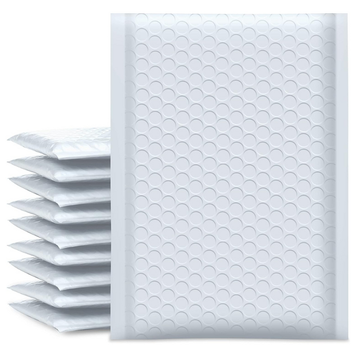 A5 White Poly Bubble Mailers (6x9 Inches / 16x23x4 CM Flap) – Self-Seal Envelopes for Shipping, Mailing & E-commerce Packaging