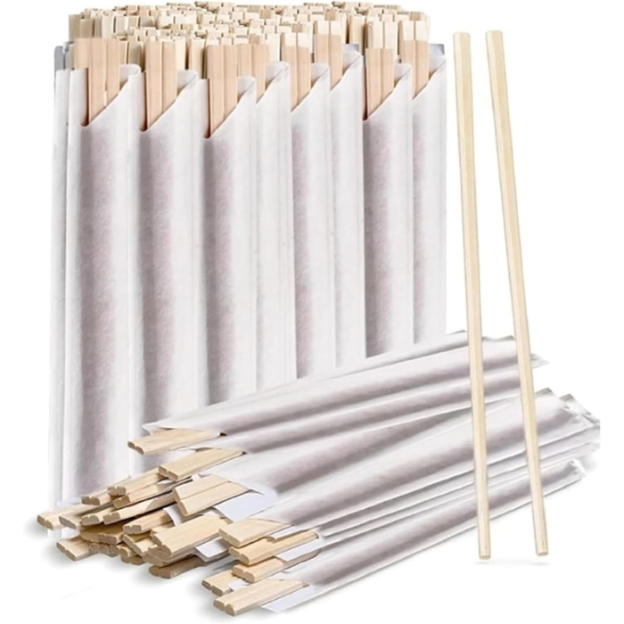 23 CM/9 Inches Disposable Bamboo Chopsticks Individually Wrapped, Compostable and Earth Friendly.