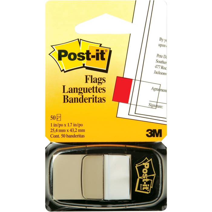 Post-it Flags Dispenser 1/2 x 1.7 in (25.4 x 43.2 mm) White Color