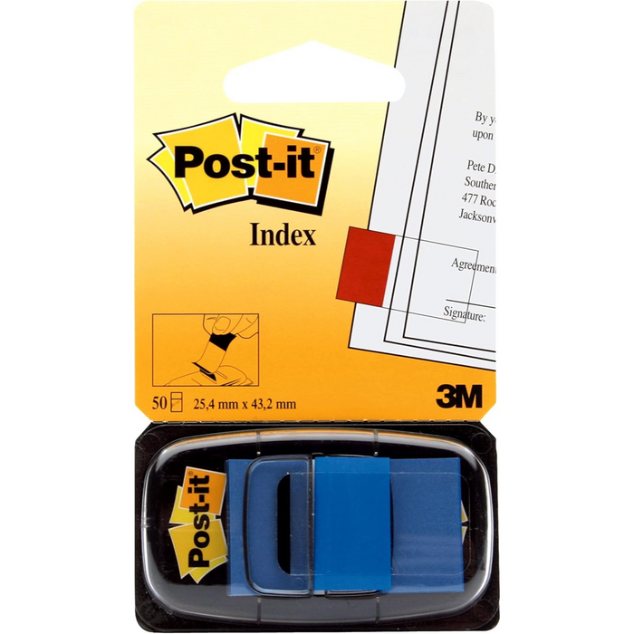 Post-it Flags Dispenser 1/2 x 1.7 in (25.4 x 43.2 mm) Blue Color