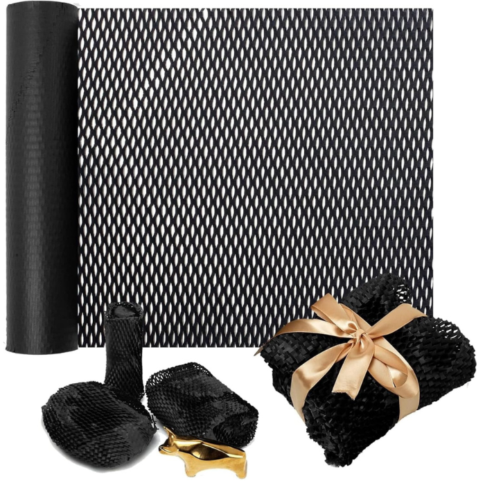 Black 50 cm Wide Premium Honeycomb 80 GSM Kraft Paper Roll – Eco-Friendly Cushioning Wrap