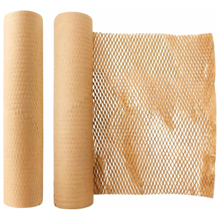 Brown 50 cm Wide Premium Honeycomb 80 GSM Kraft Paper Roll – Eco-Friendly Cushioning Wrap