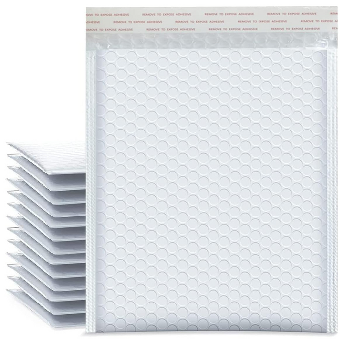 A3 White Poly Bubble Mailers (12x17 Inches / 32x45x4 CM Flap) – Self-Seal Envelopes for Shipping, Mailing & E-commerce Packaging