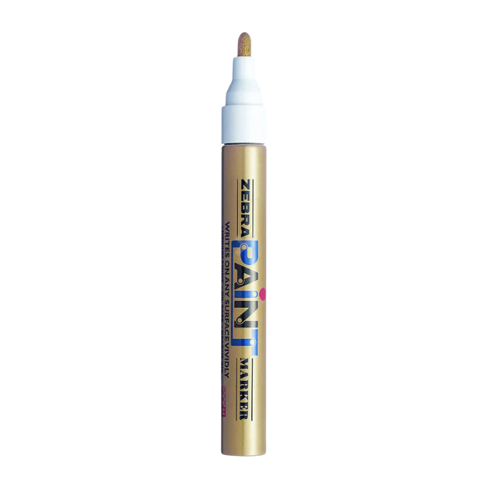 Zebra Paint Marker Gold 3.0 mm Tip Permanent Oil-Based Ink