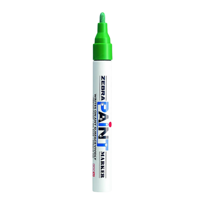 Zebra Paint Marker Green 3.0 mm Tip Permanent Oil-Based Ink