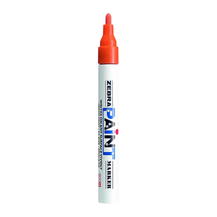 Zebra Paint Marker Orange 3.0 mm Tip Permanent Oil-Based Ink