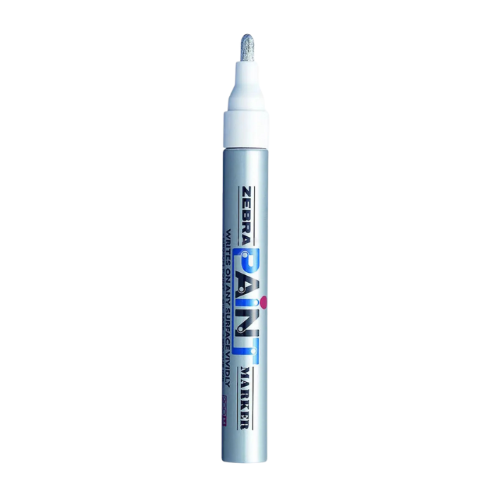 Zebra Paint Marker Silver 3.0 mm Tip Permanent Oil-Based Ink