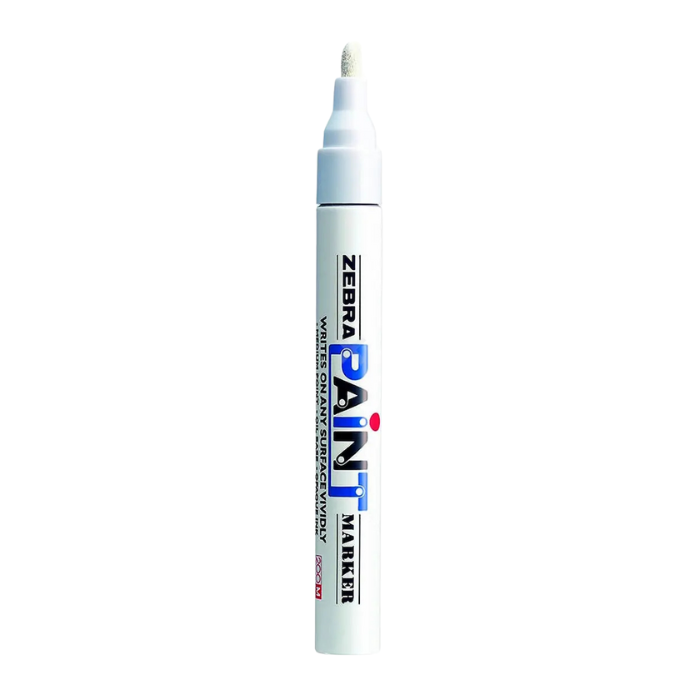 Zebra Paint Marker White 3.0 mm Tip Permanent Oil-Based Ink