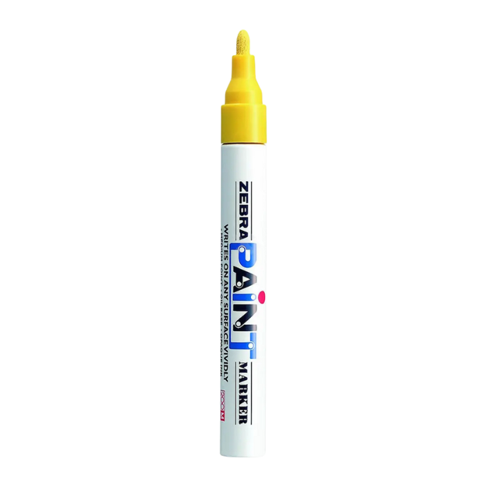 Zebra Paint Marker Yellow 3.0 mm Tip Permanent Oil-Based Ink