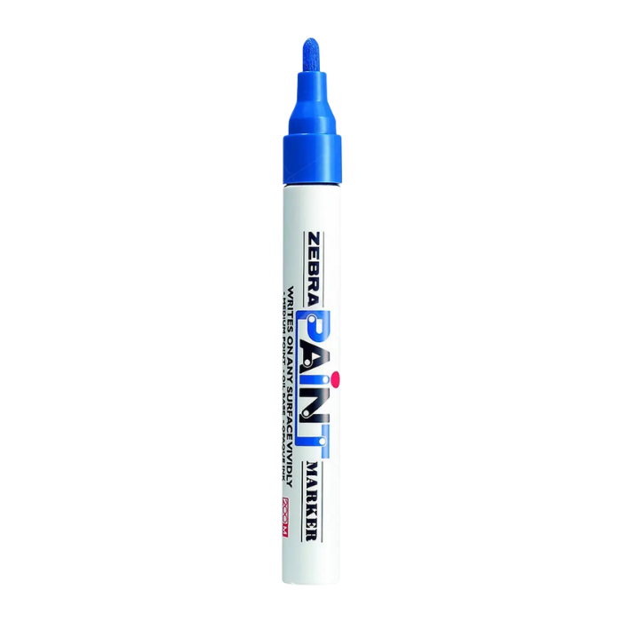 Zebra Paint Marker Blue 3.0 mm Tip Permanent Oil-Based Ink