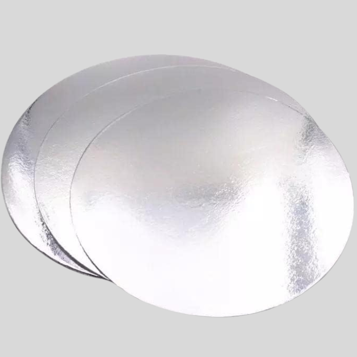 10" Silver Non Stick Cardboard Cake Boards – Non-Sticky Round Cake Base for Parties & Events