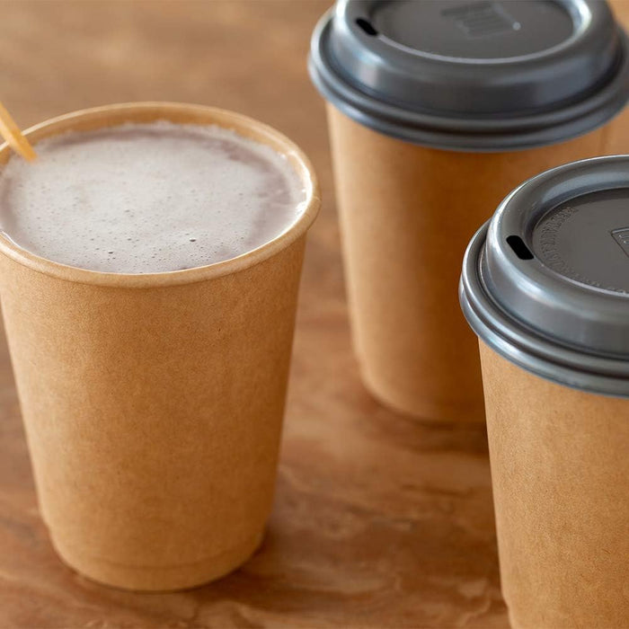 Double Wall Heavy Duty 8 Oz Kraft Paper Cups.