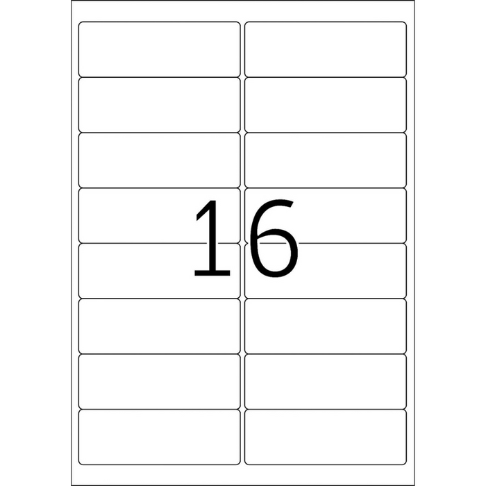 TOP STICK Self Adhesive Multi-Purpose Labels, 16 Labels Per A4 Sheet, 100 Sheets Laser And Inkjet Printers