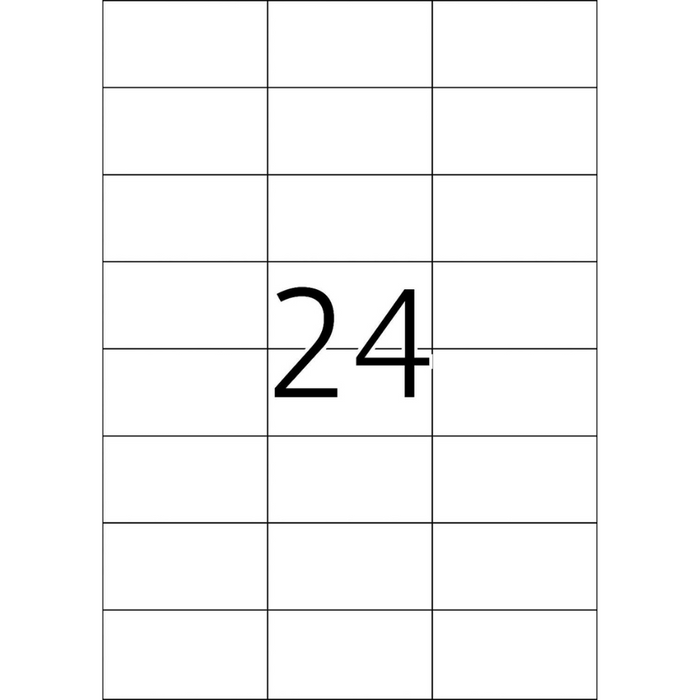 TOP STICK Self Adhesive Multi-Purpose Labels, 24 Labels Per A4 Sheet, 100 Sheets Laser And Inkjet Printers