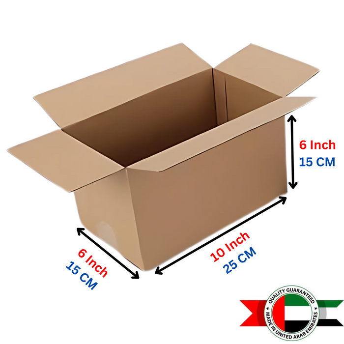 Standard 3 Ply Cardboard boxes 10x6x6 Inches (25x15x15 cm)