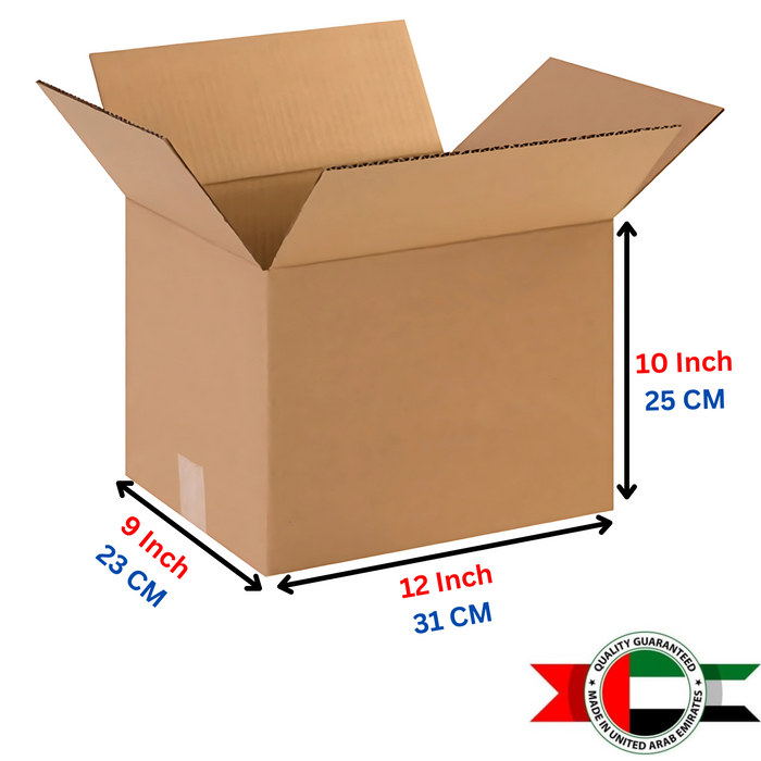 Standard 3 Ply Cardboard boxes 12x9x10 Inches (31x23x25 cm)