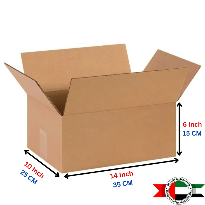 Standard 3 Ply Cardboard boxes 14x10x6 Inches (35x25x15 cm)