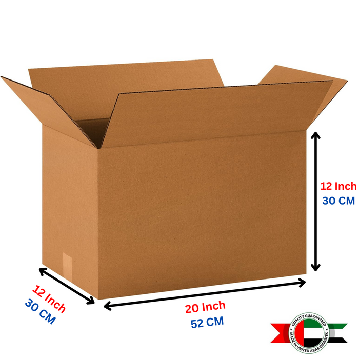 Standard 3 Ply Cardboard boxes 20x12x12 Inches (52x30x30 cm)