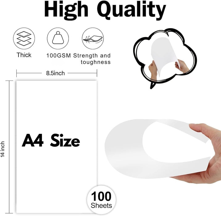 Bright White Laid Bond Paper A4 – 100 Sheets 100 GSM