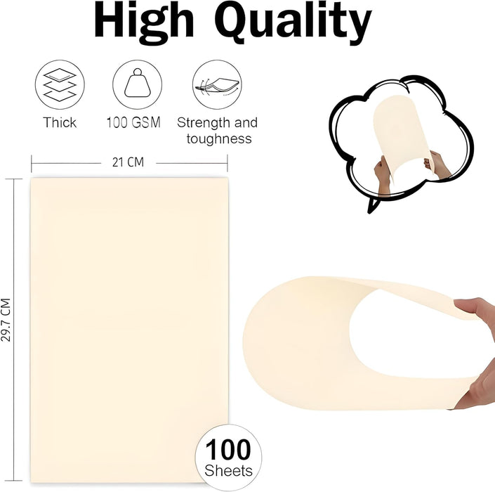 Corona Cream Laid Bond Paper A4 – 100 Sheets 100 GSM
