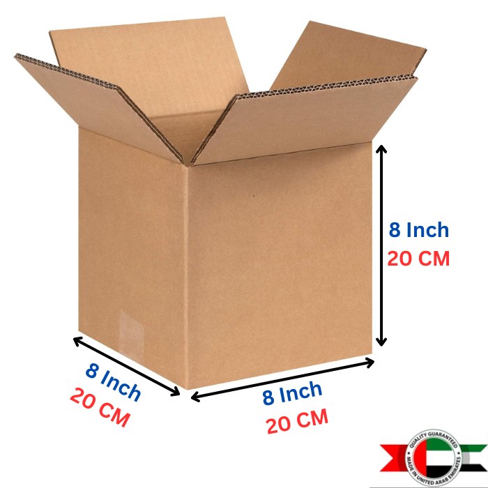Standard 3 Ply Cardboard boxes 8x8x8 Inches (20x20x20 cm)