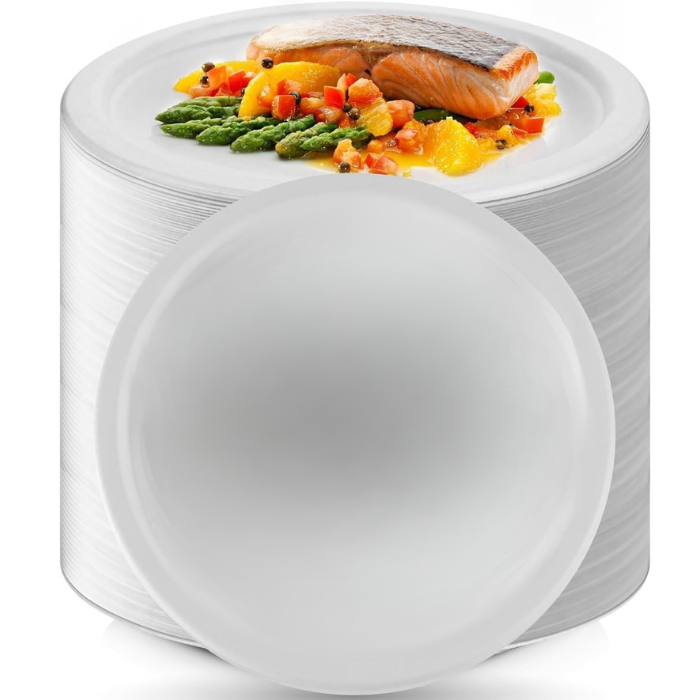 9 Inch Biodegradable Bagasse Heavy-Duty Plates
