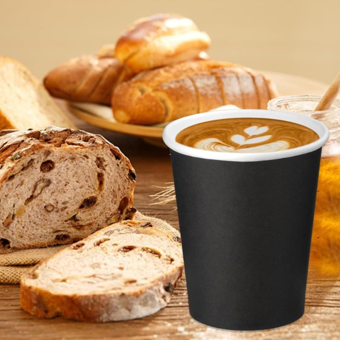 12 Oz Black Daily Use Rigid Paper Cups.