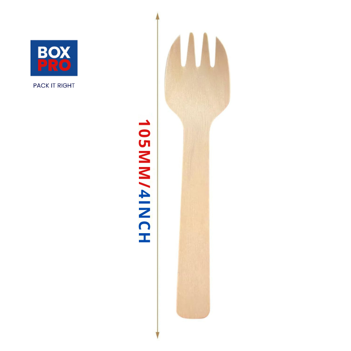 10.5 CM/4 Inches Disposable Mini Wooden Forks Spoons, Compostable and Earth Friendly.