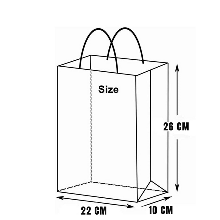 Gifts Paper Bag (22x10x26 CM) 100 GSM Orange Glossy with Twisted Handles – Bulk Party & Gift Packaging