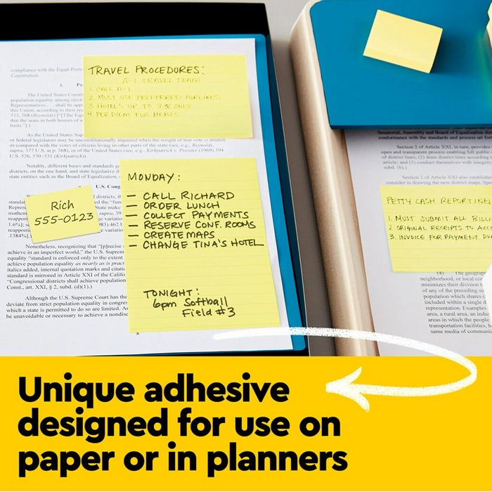 Post-it Mini Sticky Notes, 1.5 x 2 in (38 x 50 mm), 12 Pads Pack