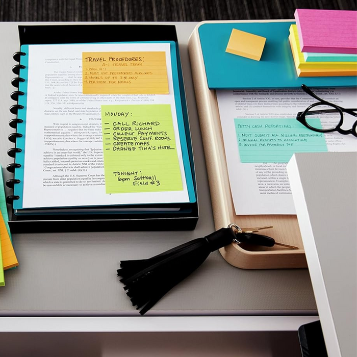 Post-it Sticky Notes Pastel Colors 655-5UC, 3 x 5 in (76 x 127 mm), 5 Pads Pack