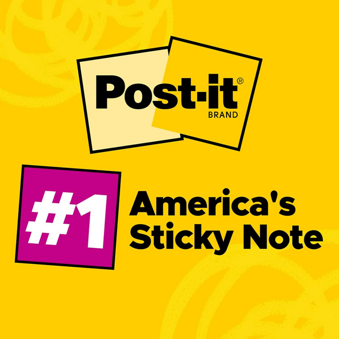 Post-it Sticky Notes Neon Colors 655-5PK, 3 x 5 in (76 x 127 mm), 5 Pads Pack