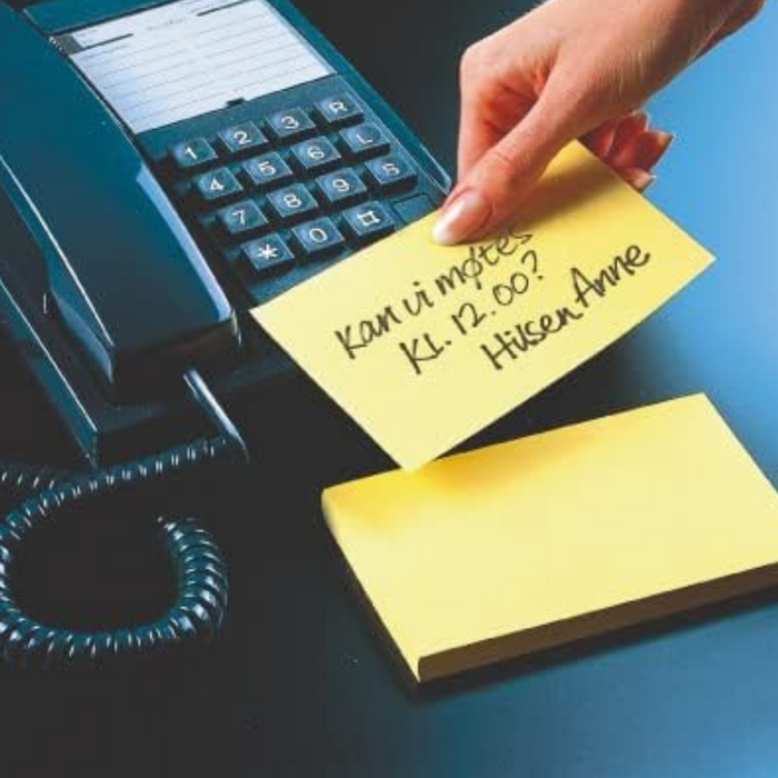 Post-it Sticky Notes Canary Yellow 655, 3 x 5 in (76 x 127 mm), 12 Pads Pack