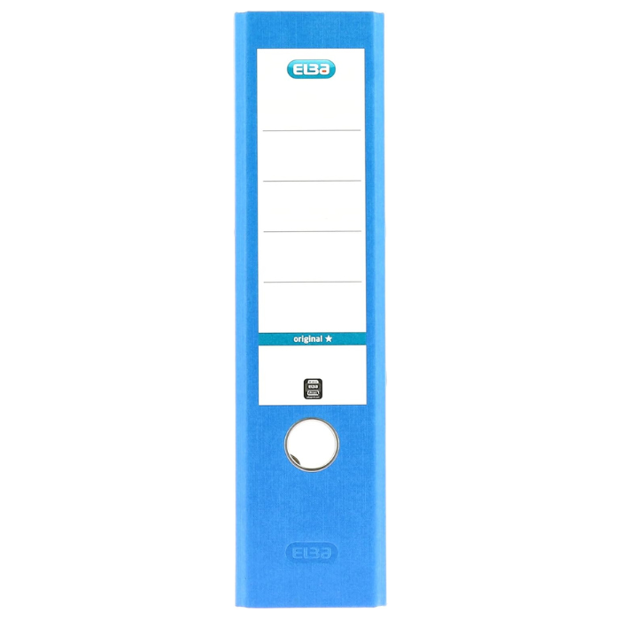 Elba Plastic Heavy Duty Blue Lever Arch File, With Internal Pocket, Foolscap Size (8 CM / 3 Inch)