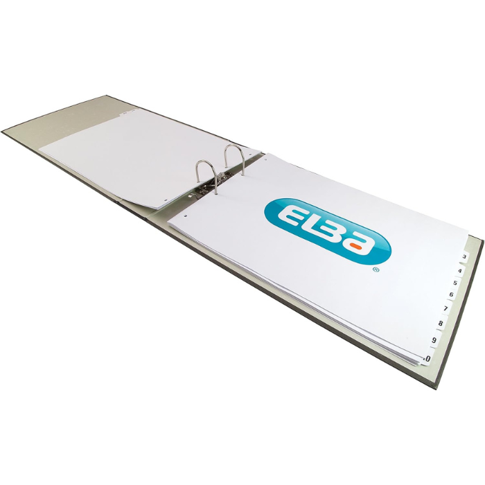 Elba Rado A3 Plastic Heavy Duty Black Lever Arch File, With Internal Pocket, Foolscap Size (8 CM / 3 Inch)