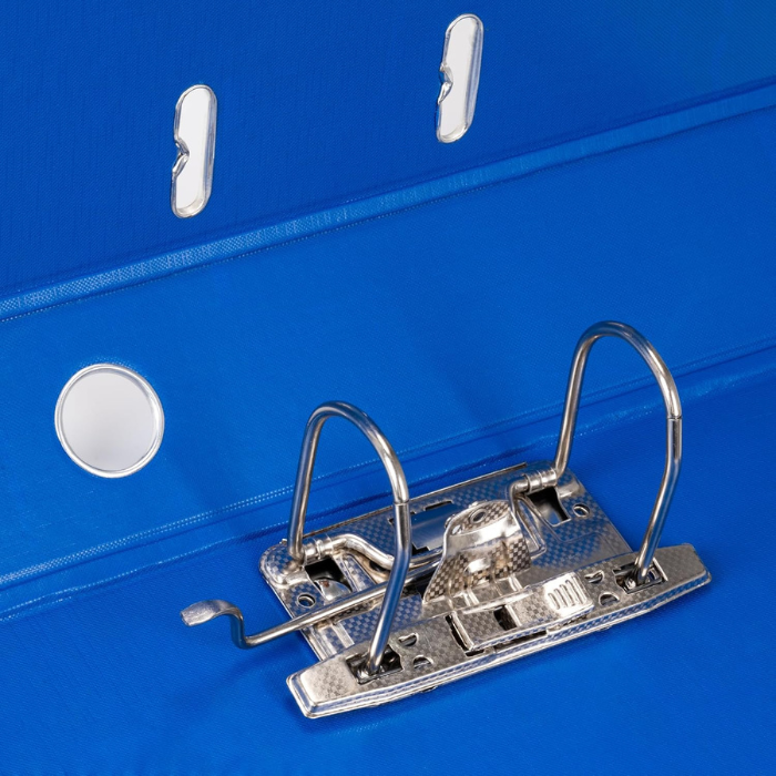 Alba Rado Plastic Heavy Duty Bright Blue Lever Arch File, With Internal Pocket, Foolscap Size (8 CM / 3 Inch)