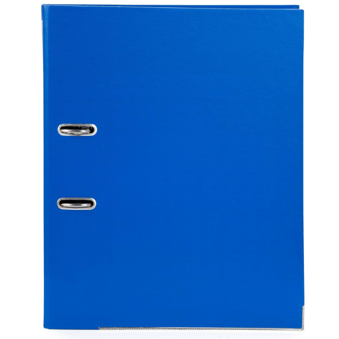 Alba Rado Plastic Heavy Duty Bright Blue Lever Arch File, With Internal Pocket, Foolscap Size (8 CM / 3 Inch)