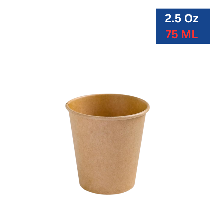 2.5 Oz Kraft Daily Use Rigid Paper Cups.