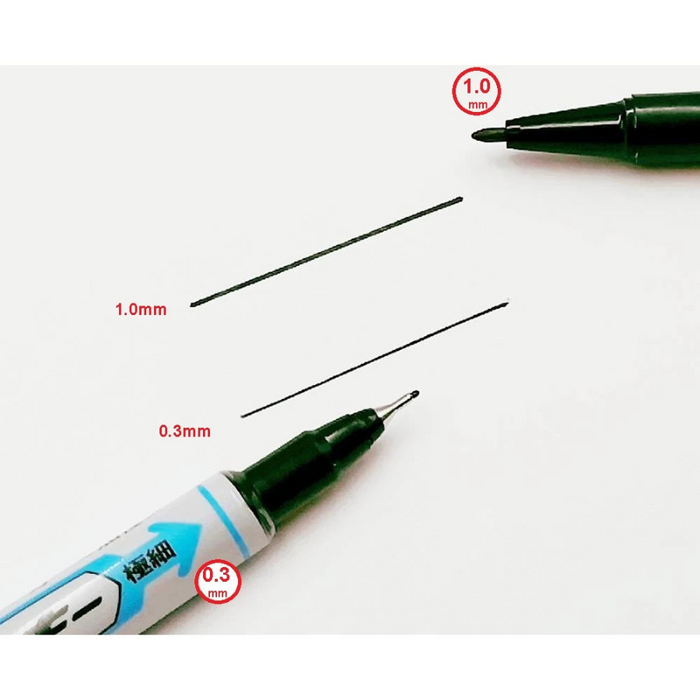 Zebra Mckee Ultra Fine Dual Tip Oil-Based Markers Permanent – 0.3 mm & 1.0 mm – Yellow Color