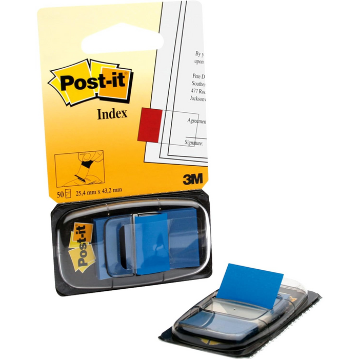 Post-it Flags Dispenser  1/2 x 1.7 in (25.4 x 43.2 mm) Blue Color