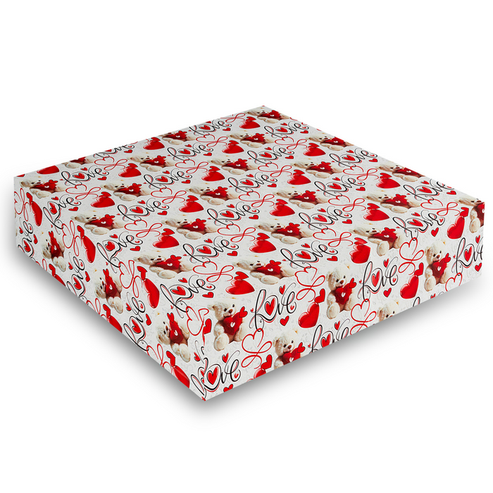 Gift Wrapping Paper Sheets – Love & Teddy Design 70 x 45 cm 80 GSM