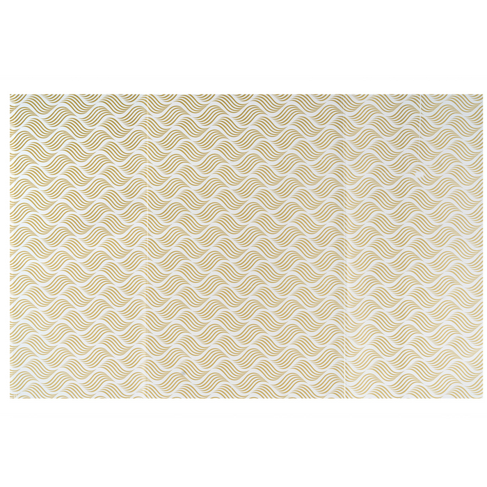 Gift Wrapping Paper Sheets – Elegant Gold Wave Design 70 x 45 cm 80 GSM