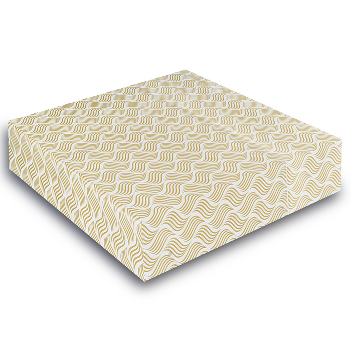 Gift Wrapping Paper Sheets – Elegant Gold Wave Design 70 x 45 cm 80 GSM